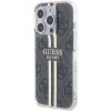 Guess GUHCP15LH4PSEGK iPhone 15 Pro 6.1 czarny/black hardcase IML 4G Gold Stripe